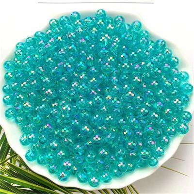 4/5/6/8/10MM veleprodajne okrugle akrilne perle AB boje s ravnom rupom, prozirne za izradu nakita, DIY narukvica