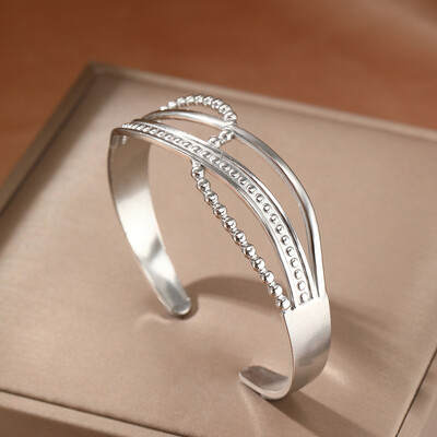 Rozsdamentes acél karkötők Aszimmetrikus szívfüggő pulóver lánc karkötők női ékszerek nem fakulnak kiváló minőségű finom ajándékok