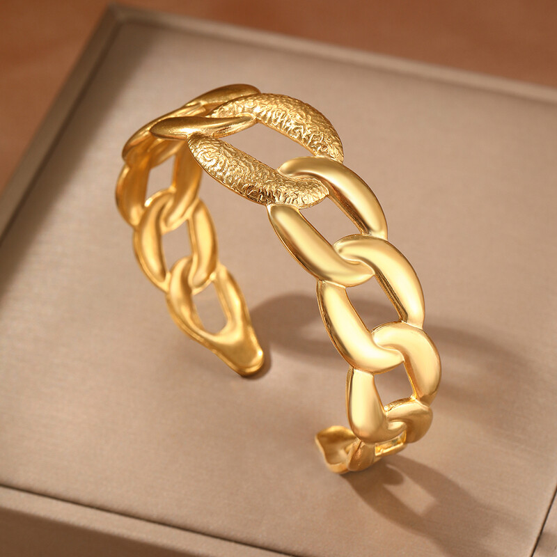 Rozsdamentes acél karkötők Aszimmetrikus szívfüggő pulóver lánc karkötők női ékszerek nem fakulnak kiváló minőségű finom ajándékok