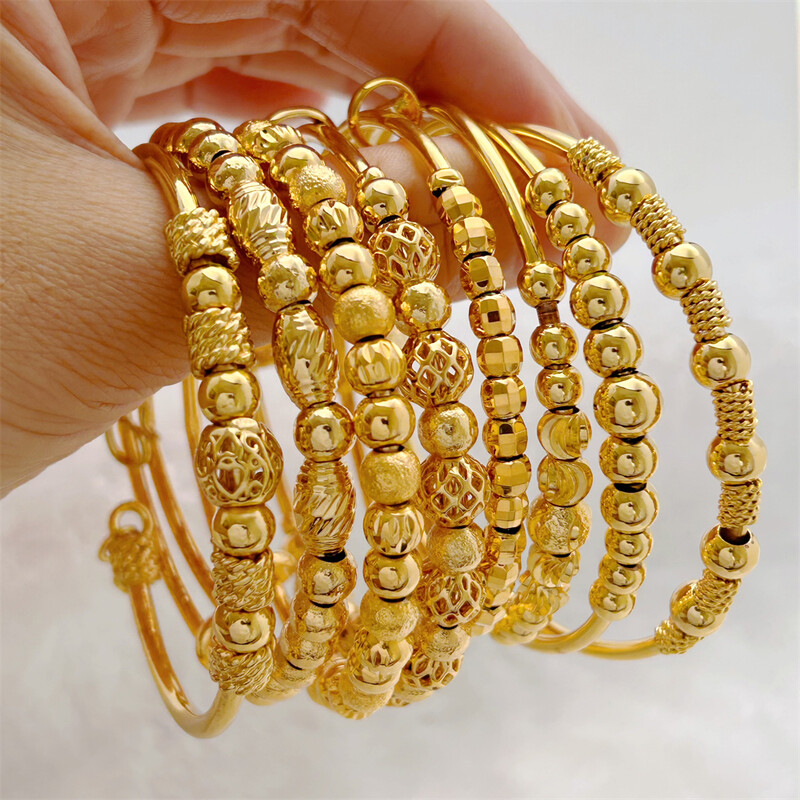 Brățări de mână pentru femei de culoare aurie Brățară cu mărgele cu mai multe mărgele Brățări Bratara pentru femeie Bijuterii de nuntă Accesorii Cadouri