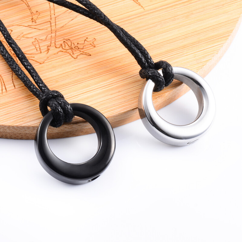 24 mm nerezový kruh života pamätný prívesok kremácia popol urna pamiatka parfum fľaša amulet šperky s lanovou retiazkou