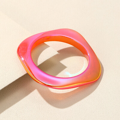 Brățări din acril subțire pătrate coreene pentru femei Brățări și brățări gotice punk cu farmec multicolor pentru fete Cadouri de bijuterii de mână