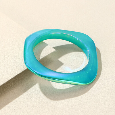 Brățări din acril subțire pătrate coreene pentru femei Brățări și brățări gotice punk cu farmec multicolor pentru fete Cadouri de bijuterii de mână