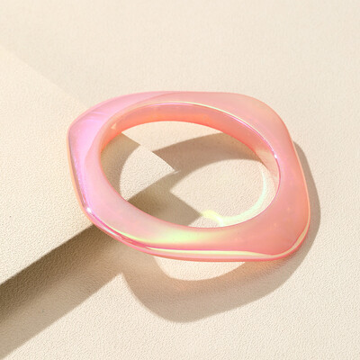 Brățări din acril subțire pătrate coreene pentru femei Brățări și brățări gotice punk cu farmec multicolor pentru fete Cadouri de bijuterii de mână