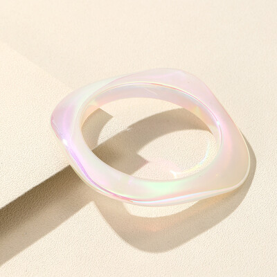 Brățări din acril subțire pătrate coreene pentru femei Brățări și brățări gotice punk cu farmec multicolor pentru fete Cadouri de bijuterii de mână