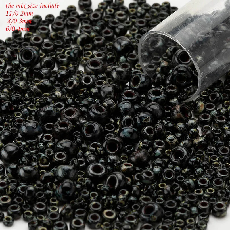 TD Miyuki okrúhle korálky Picasso na výrobu oblečenia, ručne vyrábané darčeky, boho štýl 2 mm 3 mm 4 mm, mix veľkosti 10 gramov/balenie