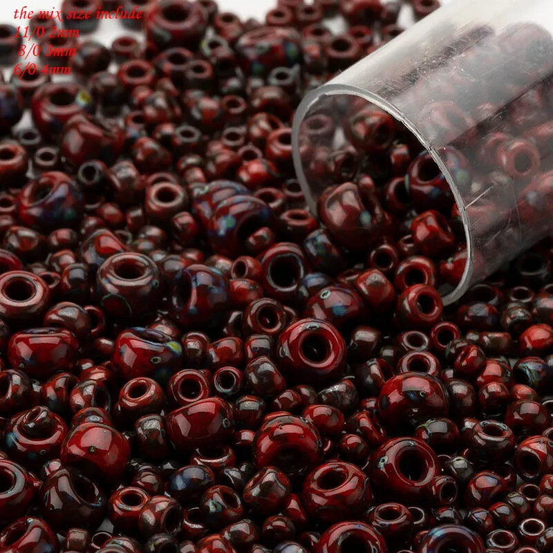 TD Miyuki okrúhle korálky Picasso na výrobu oblečenia, ručne vyrábané darčeky, boho štýl 2 mm 3 mm 4 mm, mix veľkosti 10 gramov/balenie