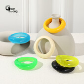 Guanglong Vintage színes széles karkötők női lányoknak trendi szabálytalan karkötők karkötő varázslatok gyanta akril indiai ékszerek