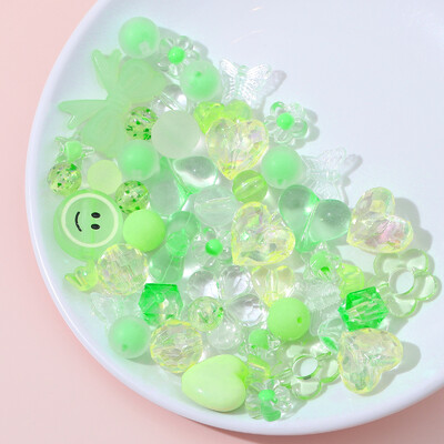 30 g/sac amestecat aleatoriu cu diferite tipuri de margele acrilice accesorii pentru bijuterii din margele mobile Pachet de materiale pentru lanțuri