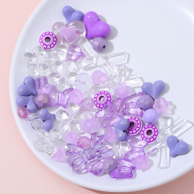 30 g/sac amestecat aleatoriu cu diferite tipuri de margele acrilice accesorii pentru bijuterii din margele mobile Pachet de materiale pentru lanțuri