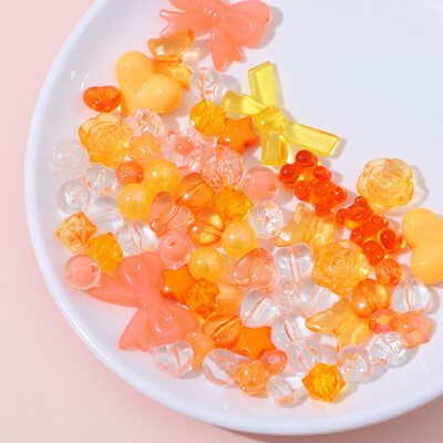 30 g/sac amestecat aleatoriu cu diferite tipuri de margele acrilice accesorii pentru bijuterii din margele mobile Pachet de materiale pentru lanțuri