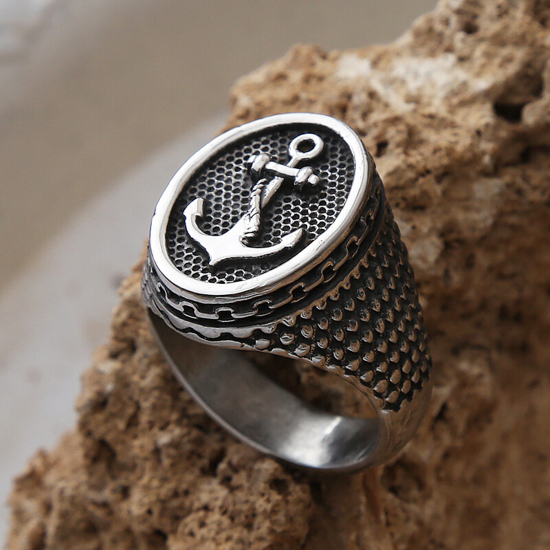 Retro Polka Dot Bump Pirate Inkariniai žiedai vyrams berniukams Punk Hip Hop Nerūdijančio plieno Amuleto Žiedas Madingi Papuošalai Dovanos Didmeninė prekyba