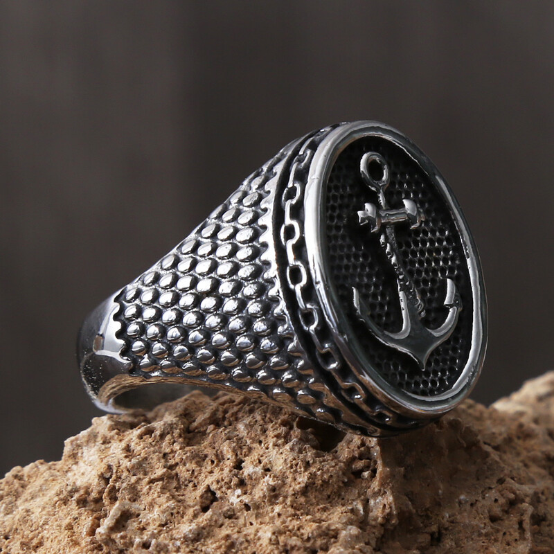 Retro Polka Dot Bump Pirate Inkariniai žiedai vyrams berniukams Punk Hip Hop Nerūdijančio plieno Amuleto Žiedas Madingi Papuošalai Dovanos Didmeninė prekyba