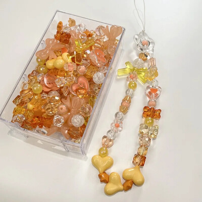 50g/100g Articole pentru acoperirea capului pentru copii pentru realizarea de benzi din piele, materiale acrilice, accesorii, margele libere, pungi de mai multe culori mixte