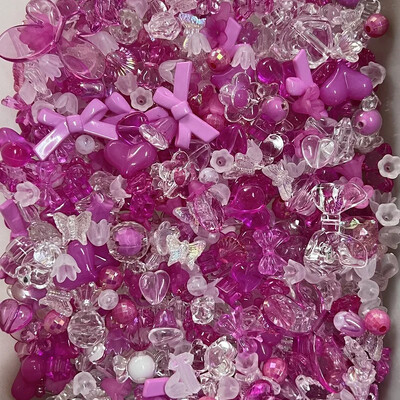 50g/100g Articole pentru acoperirea capului pentru copii pentru realizarea de benzi din piele, materiale acrilice, accesorii, margele libere, pungi de mai multe culori mixte