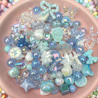 50g/100g Articole pentru acoperirea capului pentru copii pentru realizarea de benzi din piele, materiale acrilice, accesorii, margele libere, pungi de mai multe culori mixte