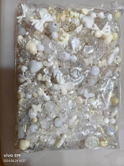 50g/100g Articole pentru acoperirea capului pentru copii pentru realizarea de benzi din piele, materiale acrilice, accesorii, margele libere, pungi de mai multe culori mixte