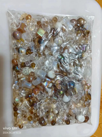 50g/100g Articole pentru acoperirea capului pentru copii pentru realizarea de benzi din piele, materiale acrilice, accesorii, margele libere, pungi de mai multe culori mixte