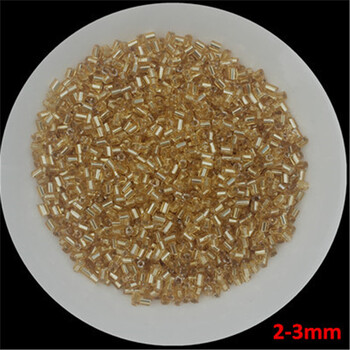 10g/Συσκευασία Πολλαπλών μεγεθών Golden Czech Glass Seedbeads Spacer Tube Bugles Beads για Κεντήματα κατασκευής κοσμημάτων Αξεσουάρ ραπτικής DIY