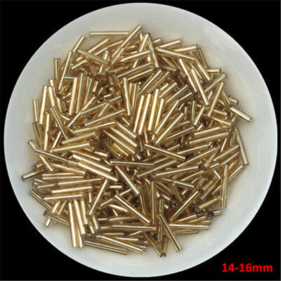 10g/csomag Több méretben Arany cseh üveg maggyöngyök távtartó cső bugles gyöngyök ékszerkészítéshez hímzés barkács varrás kiegészítők