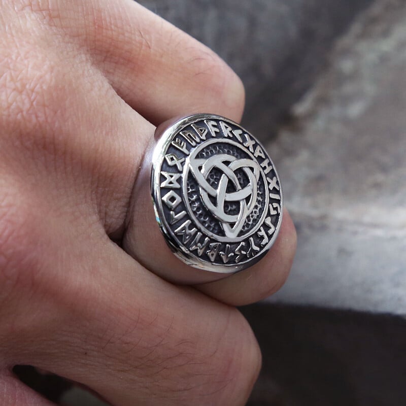 Vintage vikingský prsteň z nehrdzavejúcej ocele s runami, keltským uzlom a severskými prstenami pre mužov a chlapcov, módny amulet, šperky, darček, dropshipping