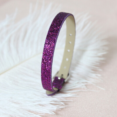 10 komada 8x210mm svjetlucave narukvice od PU kožne svjetlucave narukvice s kopčom od nehrđajućeg čelika Pristaje 8mm klizećim slovima privjesci DIY dodatak