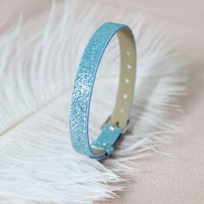 10 komada 8x210mm svjetlucave narukvice od PU kožne svjetlucave narukvice s kopčom od nehrđajućeg čelika Pristaje 8mm klizećim slovima privjesci DIY dodatak