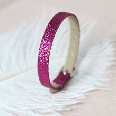 10 komada 8x210mm svjetlucave narukvice od PU kožne svjetlucave narukvice s kopčom od nehrđajućeg čelika Pristaje 8mm klizećim slovima privjesci DIY dodatak