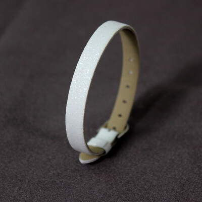 10 komada 8x210mm svjetlucave narukvice od PU kožne svjetlucave narukvice s kopčom od nehrđajućeg čelika Pristaje 8mm klizećim slovima privjesci DIY dodatak