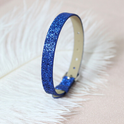 10 komada 8x210mm svjetlucave narukvice od PU kožne svjetlucave narukvice s kopčom od nehrđajućeg čelika Pristaje 8mm klizećim slovima privjesci DIY dodatak