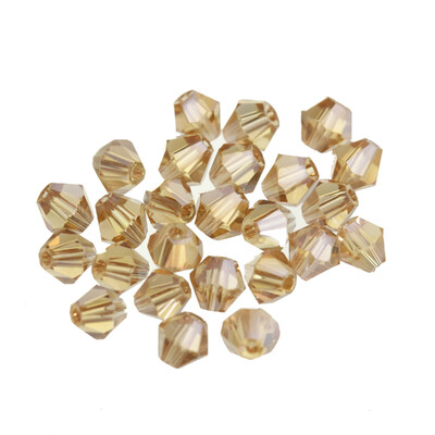 100 db Exquisite 4mm Bicone gyöngyök arany pezsgő laza kristály gyöngyök ékszer jelöléshez barkács nyaklánc karkötő kézműves