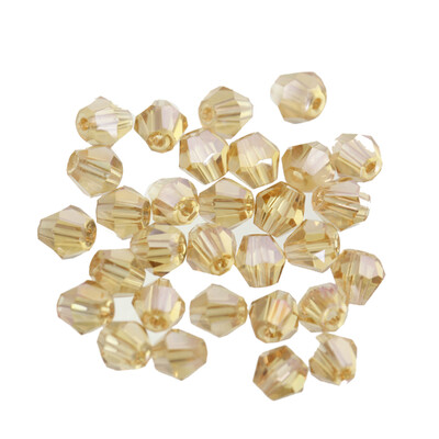 100 db Exquisite 4mm Bicone gyöngyök arany pezsgő laza kristály gyöngyök ékszer jelöléshez barkács nyaklánc karkötő kézműves