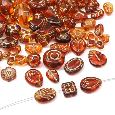 20g/balenie akrylových retro korálikov so zlatým ťahom, roztrúsených korálikov, ručne vyrábaných, DIY na výrobu náramkov, náhrdelníkov, náušníc, šperkov
