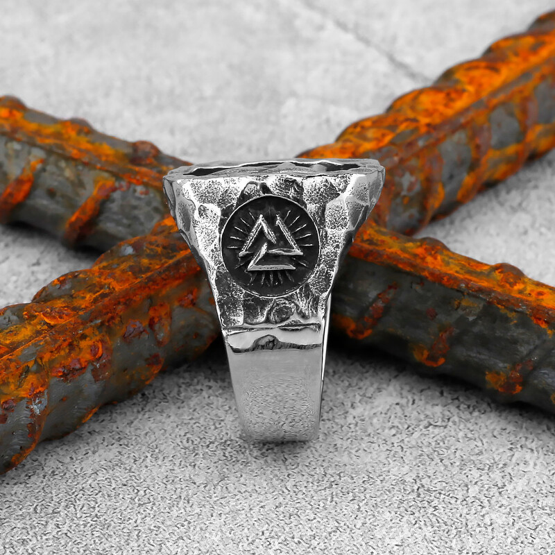 Vintage severský prsteň s Valknutom z nehrdzavejúcej ocele, vikingský keltský uzol, prsteň pre mužov, severský kompas, dopravná značka, amulet, šperky, dropshipping