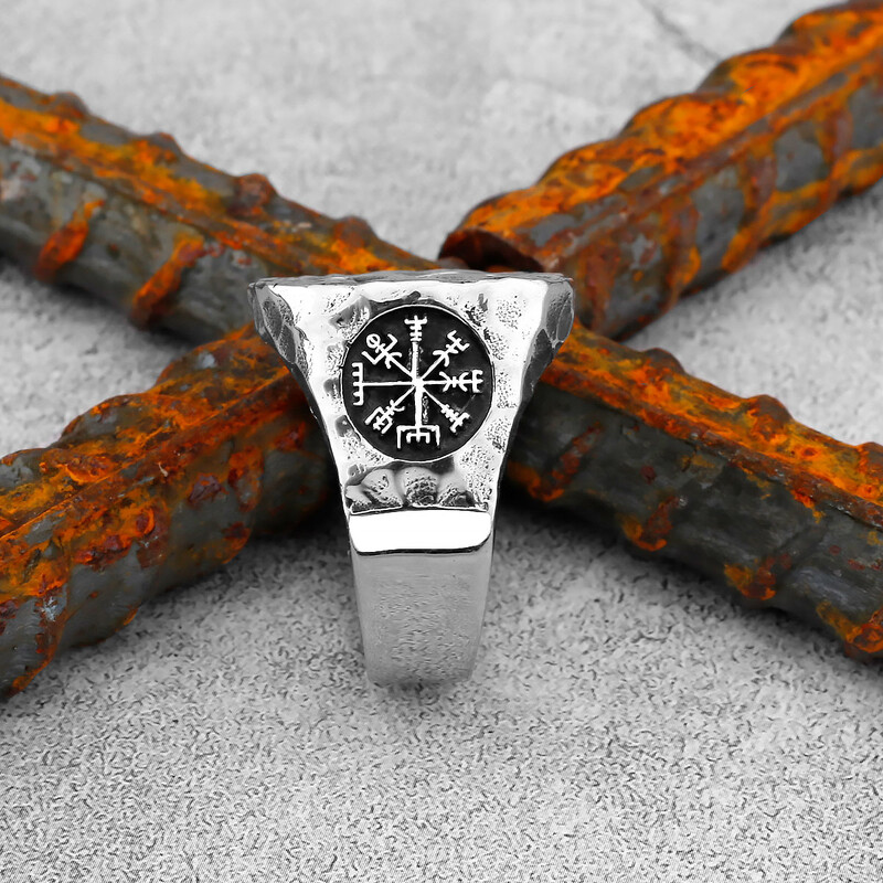 Vintage severský prsteň s Valknutom z nehrdzavejúcej ocele, vikingský keltský uzol, prsteň pre mužov, severský kompas, dopravná značka, amulet, šperky, dropshipping