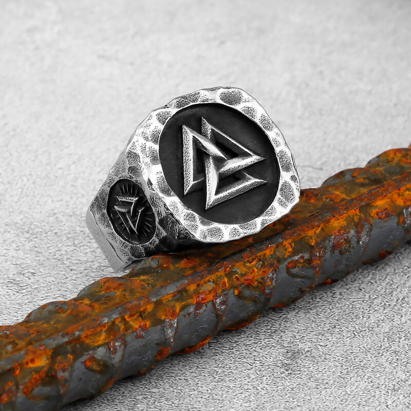 Vintage severský prsteň s Valknutom z nehrdzavejúcej ocele, vikingský keltský uzol, prsteň pre mužov, severský kompas, dopravná značka, amulet, šperky, dropshipping