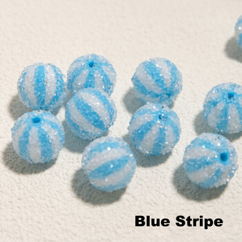 Stripe Circus Ball Granuled Sugar Candy Beads βραχιόλι τέχνης DIY Διακόσμηση Μανικιούρ Στολίδια Kawaii Jewelry Making Phone Chain