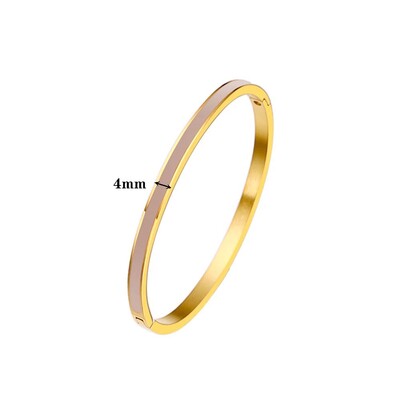 Luxusný farebný oranžový smaltovaný náramok 4mm / 6mm dámsky darček na párty Módny náramok Originálne šperky z nehrdzavejúcej ocele