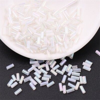 2*2 mm 2*4 mm 2*6 mm strieborné korálky plnené trubicou, ručne šité korálkové ryžové korálky, ručne vyrobené náramkové doplnky, veľkoobchod s trubicou H.