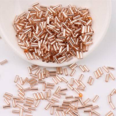 2*2 mm 2*4 mm 2*6 mm strieborné korálky plnené trubicou, ručne šité korálkové ryžové korálky, ručne vyrobené náramkové doplnky, veľkoobchod s trubicou H.