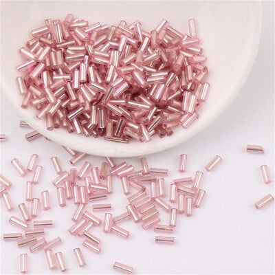 2*2 mm 2*4 mm 2*6 mm strieborné korálky plnené trubicou, ručne šité korálkové ryžové korálky, ručne vyrobené náramkové doplnky, veľkoobchod s trubicou H.
