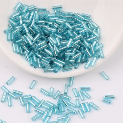 2*2 mm 2*4 mm 2*6 mm strieborné korálky plnené trubicou, ručne šité korálkové ryžové korálky, ručne vyrobené náramkové doplnky, veľkoobchod s trubicou H.