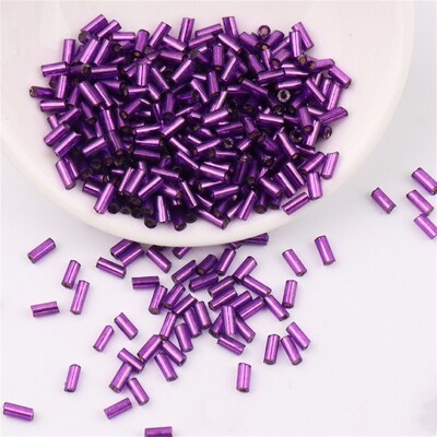 2*2 mm 2*4 mm 2*6 mm strieborné korálky plnené trubicou, ručne šité korálkové ryžové korálky, ručne vyrobené náramkové doplnky, veľkoobchod s trubicou H.
