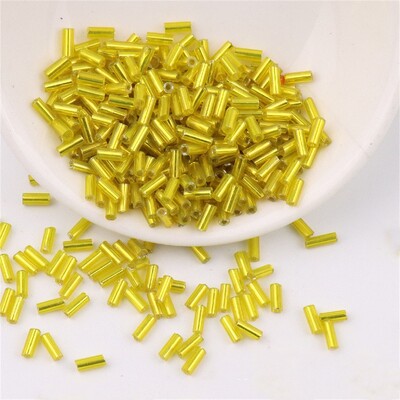 2*2 mm 2*4 mm 2*6 mm strieborné korálky plnené trubicou, ručne šité korálkové ryžové korálky, ručne vyrobené náramkové doplnky, veľkoobchod s trubicou H.