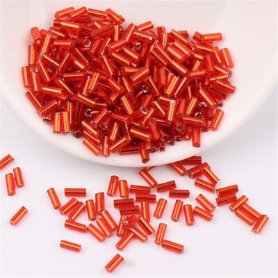 2*2 mm 2*4 mm 2*6 mm strieborné korálky plnené trubicou, ručne šité korálkové ryžové korálky, ručne vyrobené náramkové doplnky, veľkoobchod s trubicou H.