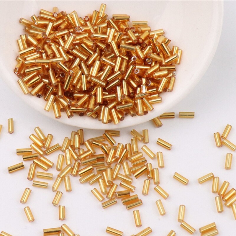 2*2 mm 2*4 mm 2*6 mm strieborné korálky plnené trubicou, ručne šité korálkové ryžové korálky, ručne vyrobené náramkové doplnky, veľkoobchod s trubicou H.