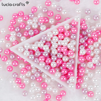 3/4/5/6/8/10mm Χωρίς τρύπα ABS Pearl Bead For Makeup Box Filling Bead Χριστουγεννιάτικα/Ράψιμο ενδυμάτων/Διακόσμηση DIY Crafts V0824