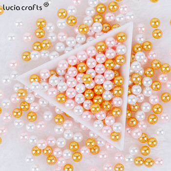 3/4/5/6/8/10mm Χωρίς τρύπα ABS Pearl Bead For Makeup Box Filling Bead Χριστουγεννιάτικα/Ράψιμο ενδυμάτων/Διακόσμηση DIY Crafts V0824