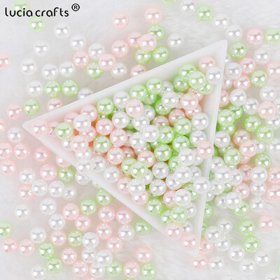 3/4/5/6/8/10mm mărgele de perlă ABS fără găuri pentru cutie de machiaj mărgele de umplere Crăciun/Cusut articole de îmbrăcăminte/Decorare manuală DIY V0824