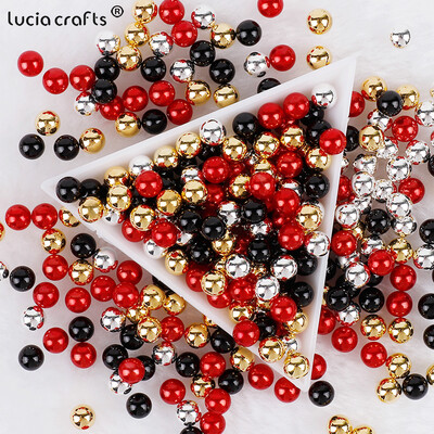 3/4/5/6/8/10mm mărgele de perlă ABS fără găuri pentru cutie de machiaj mărgele de umplere Crăciun/Cusut articole de îmbrăcăminte/Decorare manuală DIY V0824